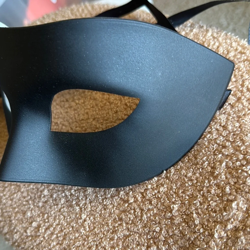 Black Eye Mask with Ribbon Ties